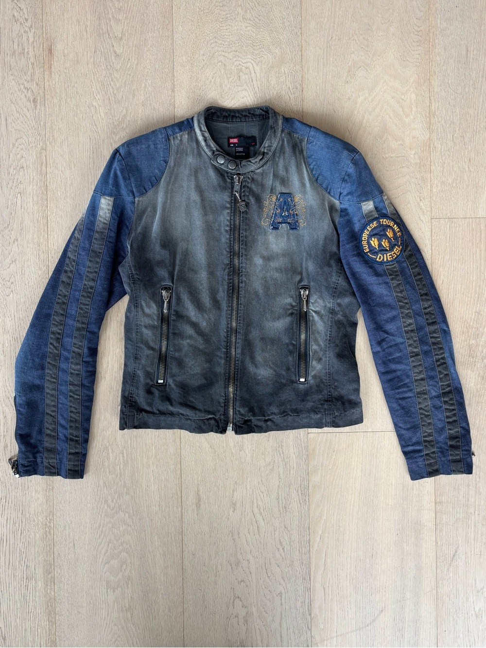 Vintage Diesel Denim Moto Jacket